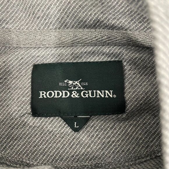 Rodd & Gunn 1/4 Zip Sweater  Men L Gray Long Sleeve Elbow Pads Pullover - Picture 4 of 10